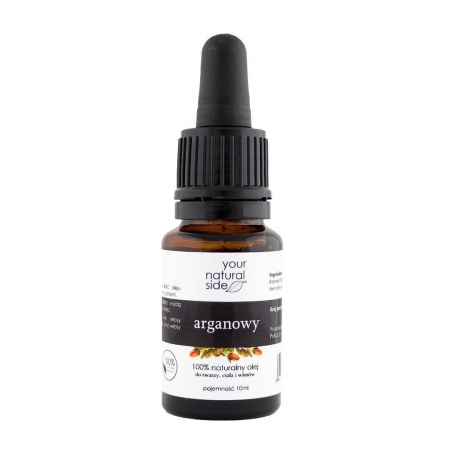 YOUR NATURAL SIDE Olej Arganowy zimnotłoczony Organic 10ml butelka szklana z pipetą